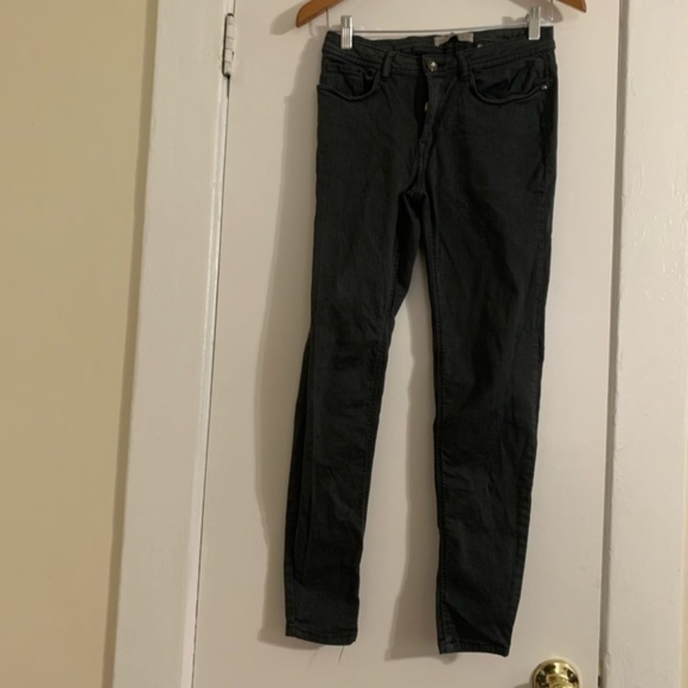 Zara basic denim dark gray skinny jeans size 6